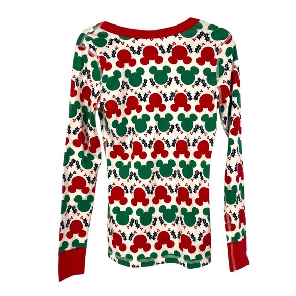 Hanna Anderson Disney Mickey Holly Christmas Organic Cotton Pajama Set - Picture 6 of 16